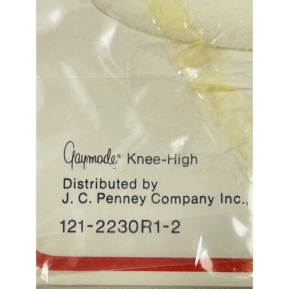 JC PENNEY Sheer White 8.5-11 Knee Highs Hi Nylons Women’s Gaymade Vintage - Picture 6 of 6